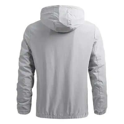 Men's Navy Blue Hooded Thin Casual Jacket