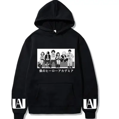 Men Women Hoodie Yellow My Hero Print