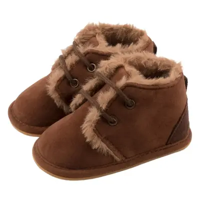 Cross-Border Autumn and Winter New Baby Toddler Shoes, Warm Plus Velvet Baby Shoes, Rubber Soles, Non-Slip Baby Cotton Shoes, Drop Shipping