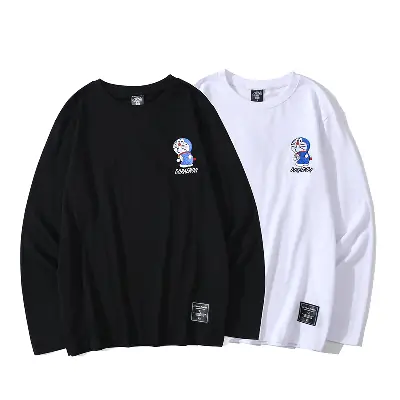 Men White Cotton Long Sleeve T-Shirt Quality Print