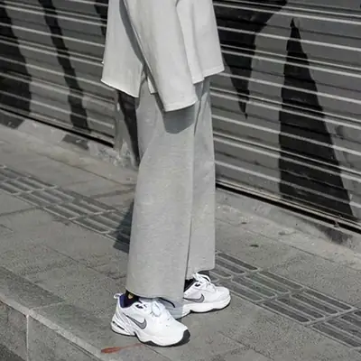 Men's Wide Leg Straight Insulated Pants Casual Sports Wear
