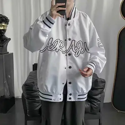 Men's Black Army Jacket Baseball Suit All-Match