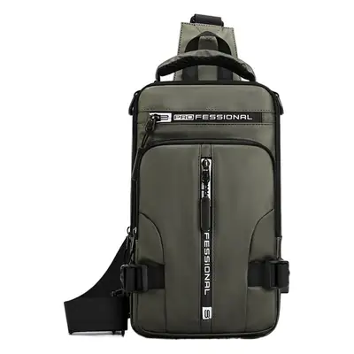 Men's Waterproof Crossbody Backpack Grey
