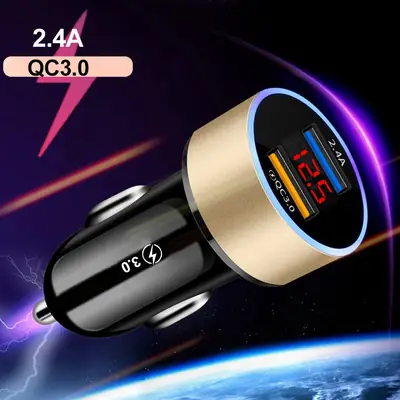 Digital Car Charger 2.4A USB with LED Display