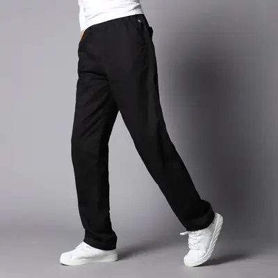 Men's Army Green Cotton Casual Trousers Middle Size