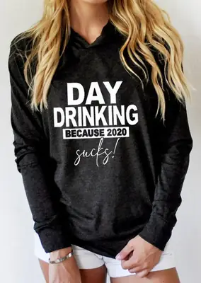 Day Drinking Because 2020 Socks Hoodie Grey