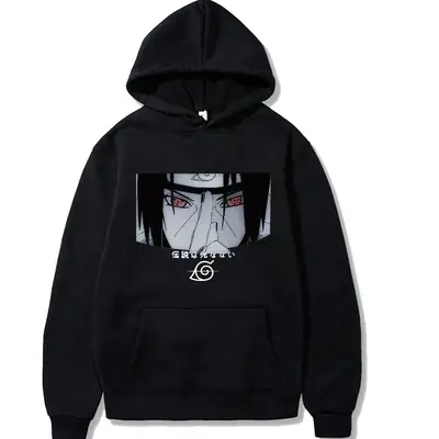 Naruto Crosshair Hoodie Plus Size Grey