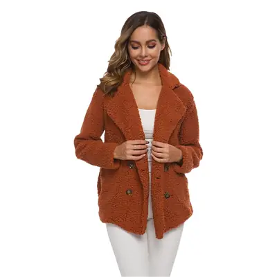 Women's Winter Lamb Velvet Jacket Brown