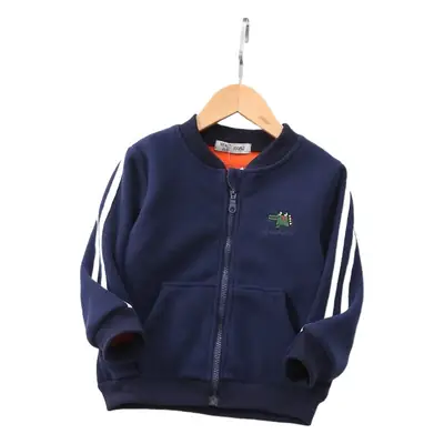 Orange Korean Style Fleece Jacket for Kids