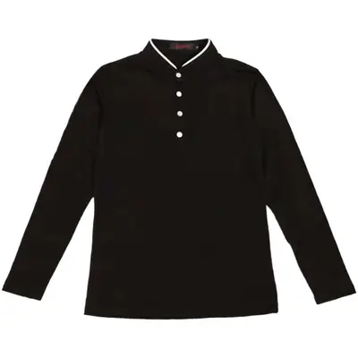 Men Grey Button Collar Long Sleeve Shirt