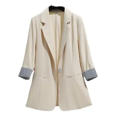 Women's White Blazer 2024 Slim Fit 3Q Sleeve