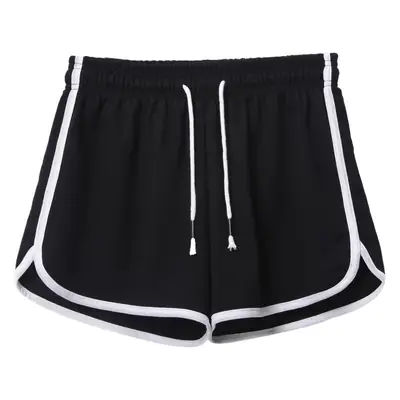 Women's Pink Elastic Waist Sports Shorts