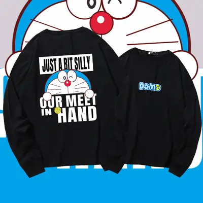 Japanese Cartoon Cotton Sweatshirt Pink Long Sleeve