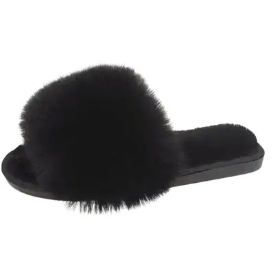 Amazon foreign trade plush home cotton slippers women's autumn and winter new fashion outerwear plush slippers wholesale