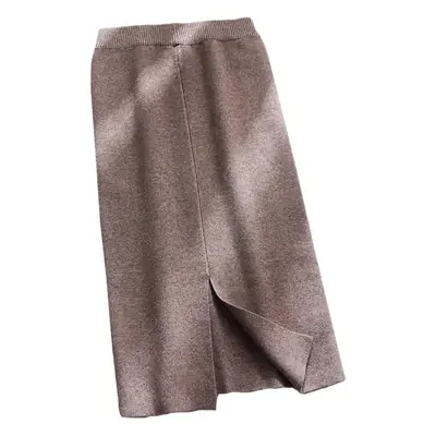 Women Knitted Wool Skirt High Waist Slim Fit 2025