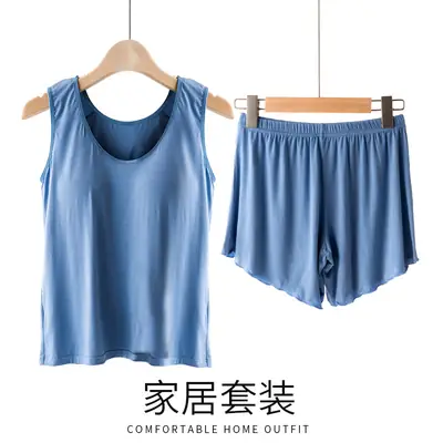 Women's Cross Body Jersey Camisole Suit Pink