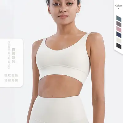 Diamond Double-Sided Brushed Deep V Back Sports Bra Shockproof Push-Up Yoga Sports All-In-One Bra Fitness Vest