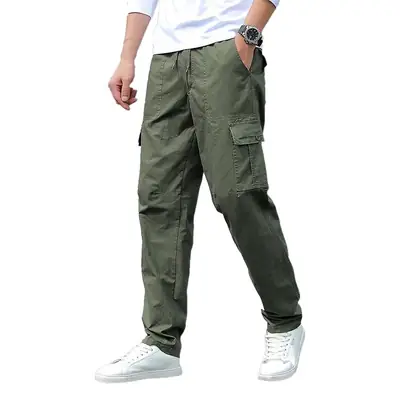 Men's Thin Casual Pants Spring Autumn Green