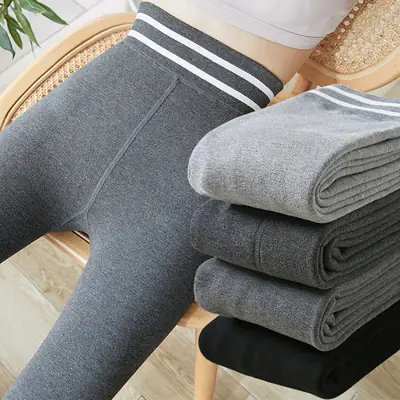 Autumn Winter Velvet Padded Leggings for Women