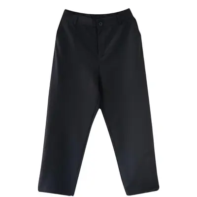 Women's Black Korean Style Slim Trousers Extra Large