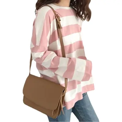 Women Casual Striped Long Sleeve T-Shirt Blue White