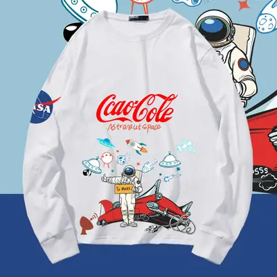 Tide NASA Cotton Long Sleeve T-Shirt Blue
