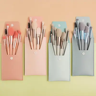 Morandi 8-Piece Mini Makeup Brush Set for Beginners