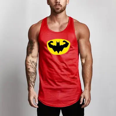 Men's Red Mesh Back Vest Basketball Wear