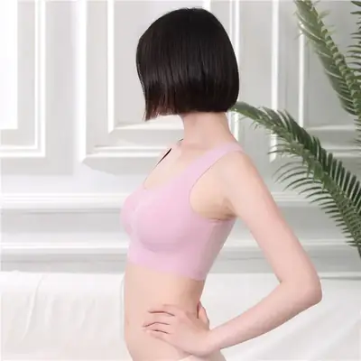 Japanese Beauty Back Bra for Women Lace Push-Up Ice Silk