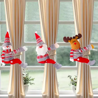 Christmas Curtain Decorative Doll Buckle Holder