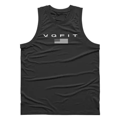 Men's Black Muscle Waistcoat Vest Gym Training