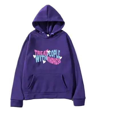Purple Printed Hoodie for Men Women Winter Casual Wear