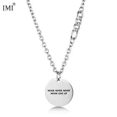 IMI Titanium Necklace Men's Cold Style Hip-Hop Pendant