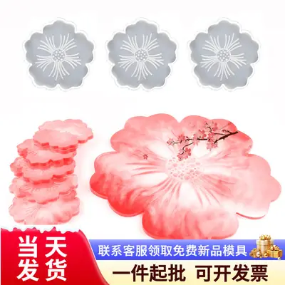Crystal DIY Mirror Resin Petal Fruit Tray Mold