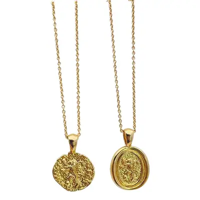 18k Gold Lion Necklace for Women European American Plated