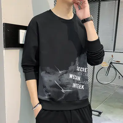 Men's Light Blue Graphic Sweatshirt Casual Wear