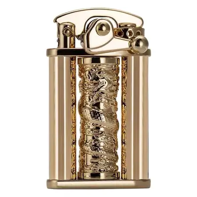 Zorro Carved Dragon Lighter with Gold Finish