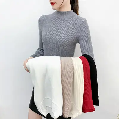 2025 Knit Half-Turtleneck Sweater Set for Women