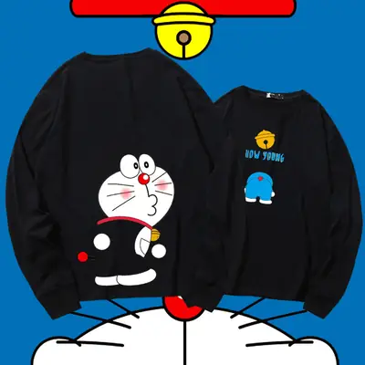 Doraemon Cotton Long Sleeve T-Shirt Navy Blue