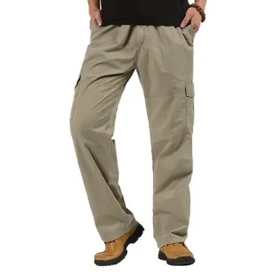 Men Grey Cargo Pants Large Spring Autumn Medium