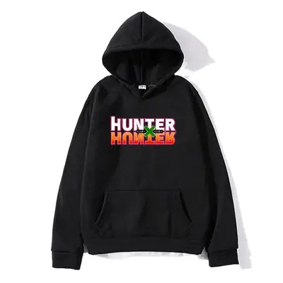 Men's Black Hunter Hoodie with Red Graphic