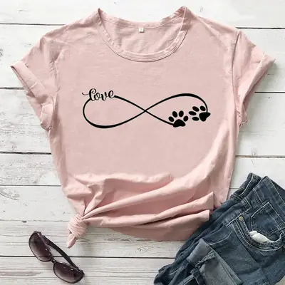 Love Graphic T-Shirt Green Short Sleeve