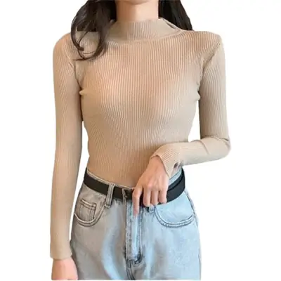 Half Turtleneck Knitwear Women Autumn Slimming