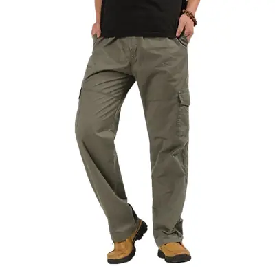 Spring Autumn Winter Fleece Lined Long Pants Large Men