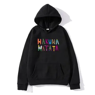 Men Red HAKUMA Print Hoodie with Pocket