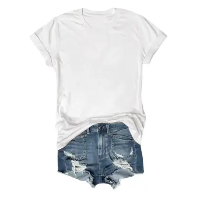 T-shirt Blue Tie-Down Denim Shorts Set