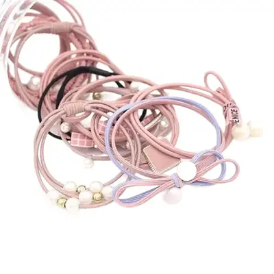 Korean Headbands 12 Pack Rubber Band Hair Ties