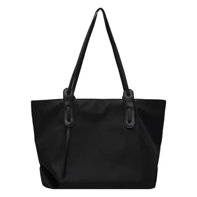 Large Capacity Women's Black Canvas Tote Bag