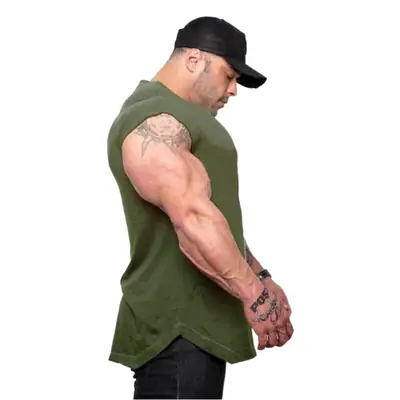Red Muscle Sleeveless Waistcoat Vest for Men