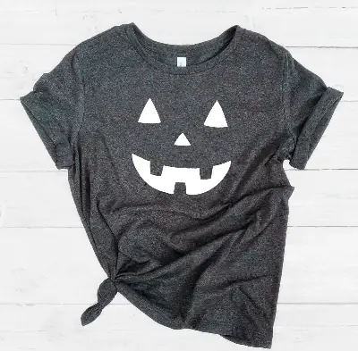 Halloween Pumpkin T-Shirt with Flats & Jeans Set